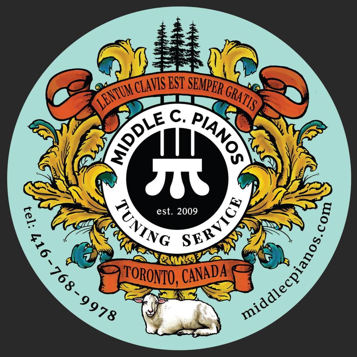 Middle C. Pianos Toronto Service Area Map